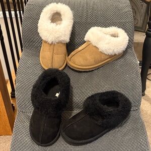 Girls Cat & Jack Fur-Lined Slippers